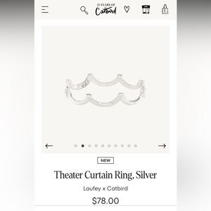 Catbird 925 silver Theater Curtain Ring